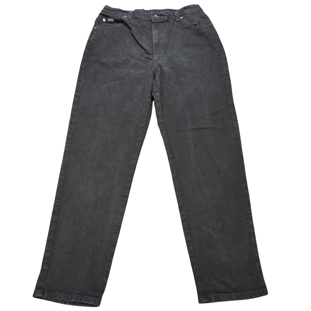 Riders by Lee  High Rise Stretch Jeans Women's Size 14P Black Straight Leg